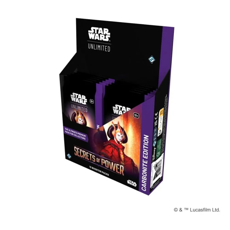 ar Wars Unlimited Card Game - Secrets of Power - Carbonite Booster Display.webp