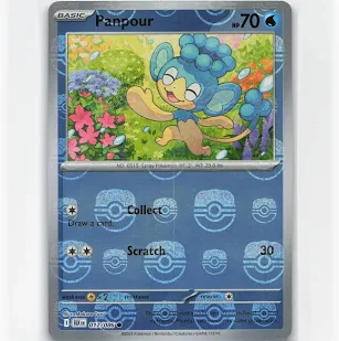 Panpour (xBLK 017) Black Bolt - Pokeball reverse holo