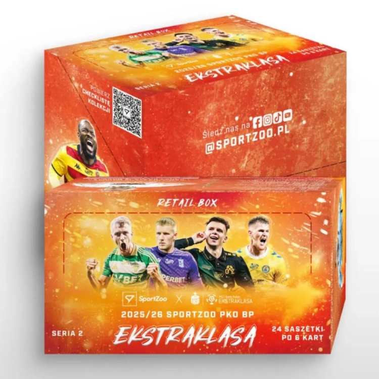 Retail box - karty piłkarskie SportZoo PKO BP Ekstraklasa 202526.webp