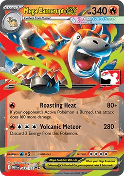 Mega Camerupt ex (PPS8 MEG 022) Play! Pokémon Prize Pack Series Eight.webp