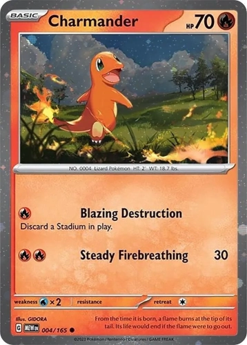 Charmander (MEW 004) 151 - cosmo holo.webp