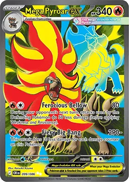 Mega Pyroar ex (CRI 099) Chaos Rising.webp