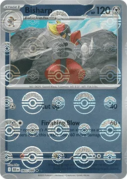 Bisharp (xBLK 065) Black Bolt Additionals - pokeball reverse holo.webp