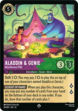Aladdin &amp; Genie - Mischievous Pals (V.1) (FOIL) - Attack of the Vine!.webp