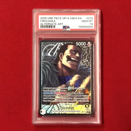 Crocodile (OP14-079) (V.2) - PSA 10 - The Azure Sea's Seven.webp