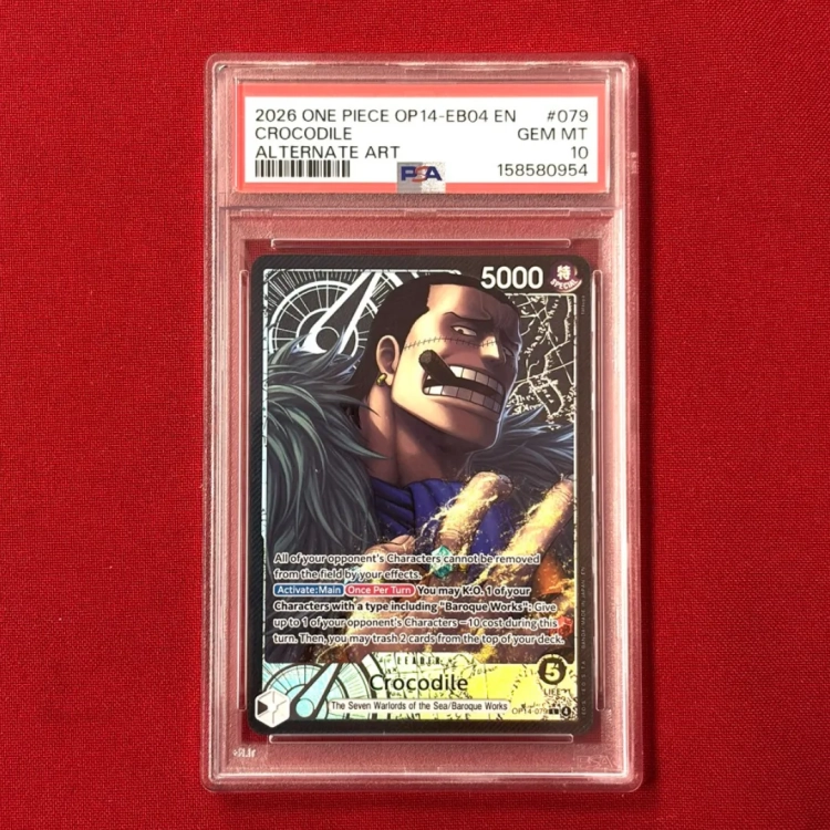 Crocodile (OP14-079) (V.2) - PSA 10 - The Azure Sea's Seven.webp