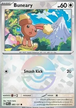 Buneary (xPRE 083) Prismatic Evolutions Additionals.webp