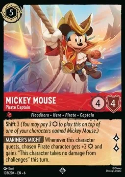 Mickey Mouse - Pirate Captain (FOIL) - Azurite Sea.webp