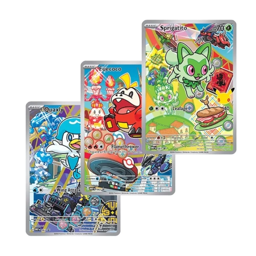 Sprigatito (MEP 061), Fuecoco (MEP 062), Quaxly (MEP 063) - Zestaw MEP Black Star Promos.webp