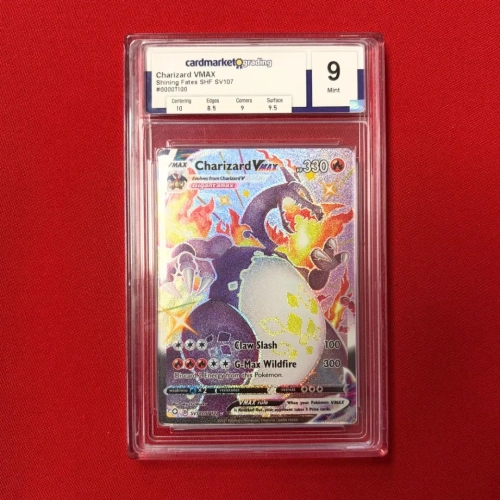 Charizard VMAX (SHF SV107) - Cardmarket Grading 9 - Shining Fates.webp