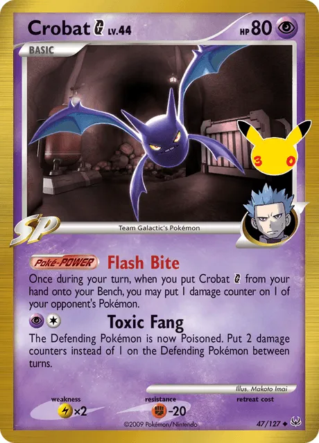 Crobat [G] Lv.44 (30C PL 47) 30th Celebration.webp