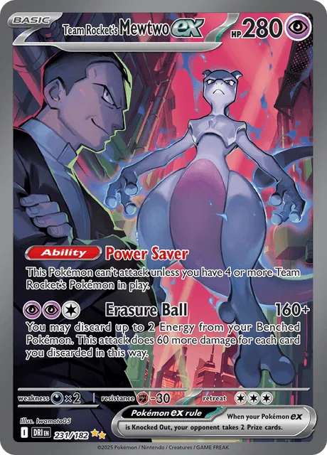Team Rocket's Mewtwo ex (DRI 231) Destined Rivals.webp