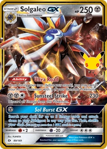 Solgaleo GX (30C SUM 89) 30th Celebration.webp