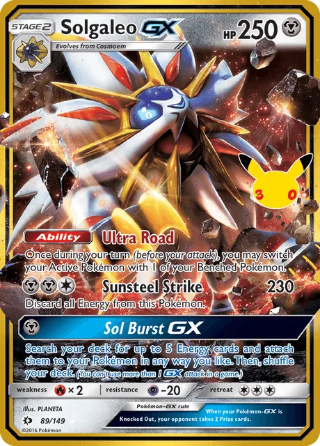 Solgaleo GX (30C SUM 89) 30th Celebration.webp